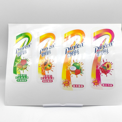 Van het de Stickerontwerp van CMYK Kosmetisch de Schoonheidsmiddelen Wit Etiket van pvc Pantone Rechthoekig