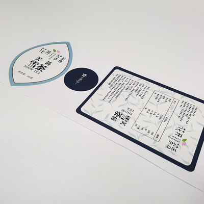 De Waterdichte Kosmetische Etiketten die van BOPP Glanzend Vinyl de Stickerdocument vernissen van CMYK