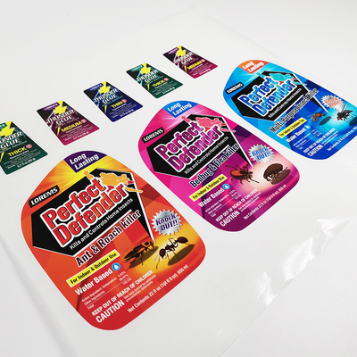 Glanzende Chemische Productenetiketten CMYK Waterdicht Matte Lamination Sticker