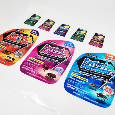 Glanzende Chemische Productenetiketten CMYK Waterdicht Matte Lamination Sticker