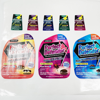 Glanzende Chemische Productenetiketten CMYK Waterdicht Matte Lamination Sticker