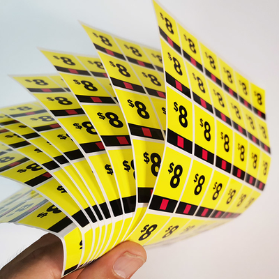 BOPP-Marketing Stickers van de Druk Permanente Promotieetiketten van Douane de Kleinhandelsstickers CMYK