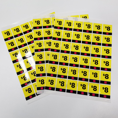 BOPP-Marketing Stickers van de Druk Permanente Promotieetiketten van Douane de Kleinhandelsstickers CMYK