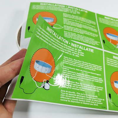 CDR-van de Etikettenpvc CMYK van de Huishoudenhoofdzaak Schoonmakende het Productetiketten