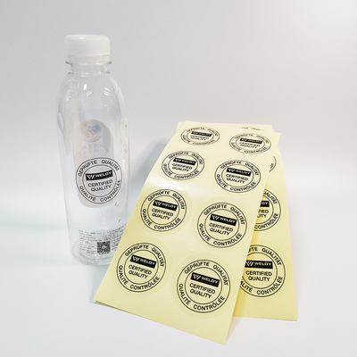 De Drankenkop BOPP van douanelogo adhesive label stickers clear om Zelfstoketiketten