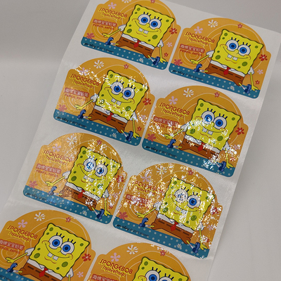 Voor het drukken geschikte van de de Matrijzenbesnoeiing van het de Zelfklevende Etikettenbopp Glanzende Beeldverhaal van CMYK de Stickerbladen