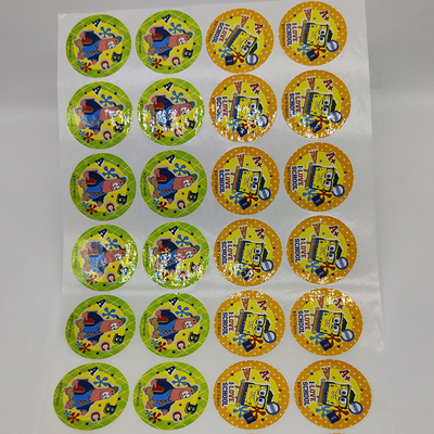 De ovale Zelfklevend Etiketstickers rolt Document van de Bladen het Synthetische CMYK Pp Sticker