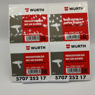 Glanzende Gelamineerde Verpakkende de Inkt Vinylsticker Op basis van water Matte Laminate van Etiketstickers