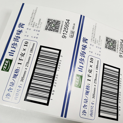 De ovale BOPP-van de het QR Codecmyk Streepjescode van Douane Kleinhandelsetiketten Duidelijke Vinylprinter Paper