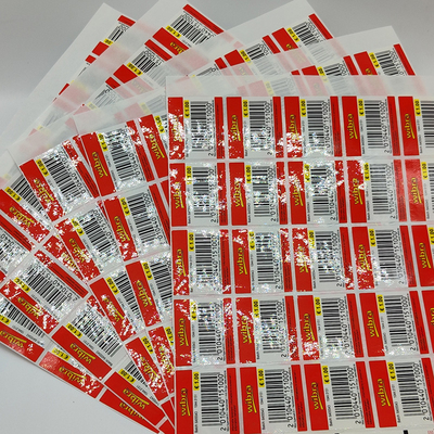 Verwijderbare de Streepjescode Vinylprinter Paper van Douane Kleinhandelsetiketten CMYK