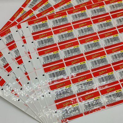 Verwijderbare de Streepjescode Vinylprinter Paper van Douane Kleinhandelsetiketten CMYK