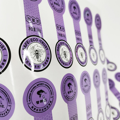 De glanzende Digitale Gedrukte de Lollykus van Voedsel Zelfklevende Etiketten sneed Vinylstickers