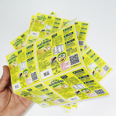 Digitale de Druketiketten van Avery Dennison Food Adhesive Labels Pantone CMYK