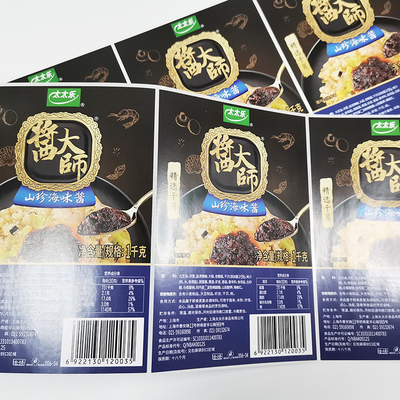 De semi Voor het drukken geschikte Zelfklevende Etiketten van Matte Food Pack Label CMYK BOPP