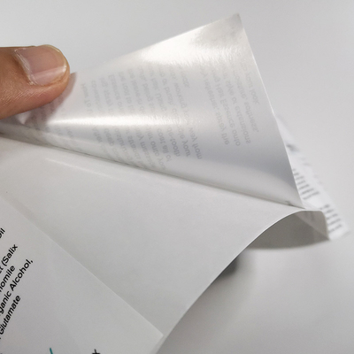 Laminering Duidelijke Pearlized BOPP van cellofaan de Waterdichte Kosmetische Etiketten