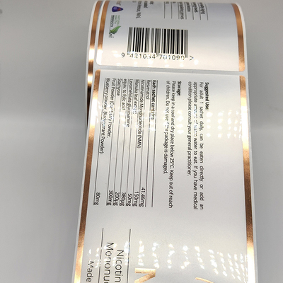 Document van de de Etikettencmyk het Voor het drukken geschikte Glanzende Sticker van het cellofaancosmetischee product
