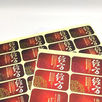 Matte Lamination Cosmetic Sticker Labels-Schoonheidsmiddelen van het Gelbopp de Zwarte Etiket