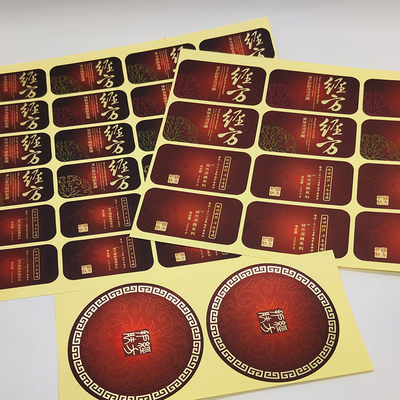 Matte Lamination Cosmetic Sticker Labels-Schoonheidsmiddelen van het Gelbopp de Zwarte Etiket