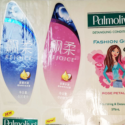Van het het Etiketontwerp CMYK van BOPP het Kosmetische Document van de de Shampoo Glanzende Vinylsticker