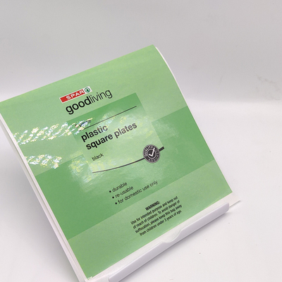 De glanzende Schoonmakende Fles etiketteert 50 X 50mm Vierkant Voor het drukken geschikt Verwijderbaar Stickerdocument