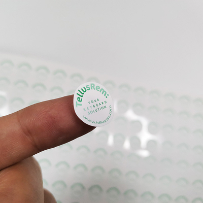 De ronde van de de Etiketten Kleine Eierschaal van de Stamper Duidelijke Veiligheid Vernietigende Vinyletiketten