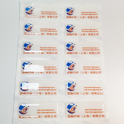 Normale vorm 3M lijm op maat gemaakte epoxystickers voor promotiereclame