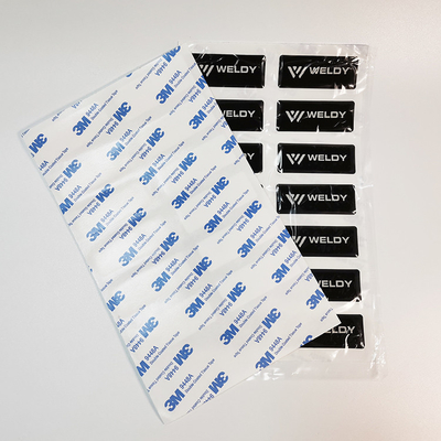 Normale vorm 3M lijm op maat gemaakte epoxystickers voor promotiereclame