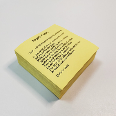 De bulkflarden Vierkant Matte Adhesive Repair Patches van de Productie Opblaasbare Reparatie