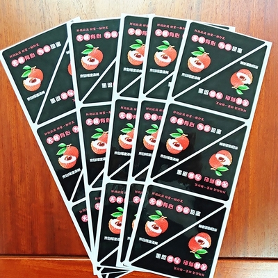 Persoonlijke PET-stickers voor voedseletiketten met een afdrukresolutie tot 1440 dpi