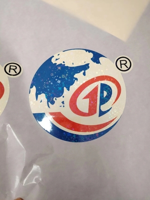 Makkelijk af te schillen Holografische zegelstickers UV Resist Print Duurzaam waterdicht laserlabel voor logo