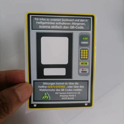 Waterdichte kleefstof vinyl sticker voor consumentenelektronica-apparatuur
